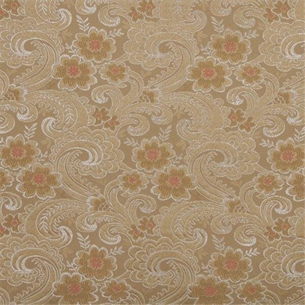 Designer Fabrics Designer Fabrics D121 54 in. Wide Gold; White And Red; Paisley Floral Brocade Upholstery Fabric D121 - main